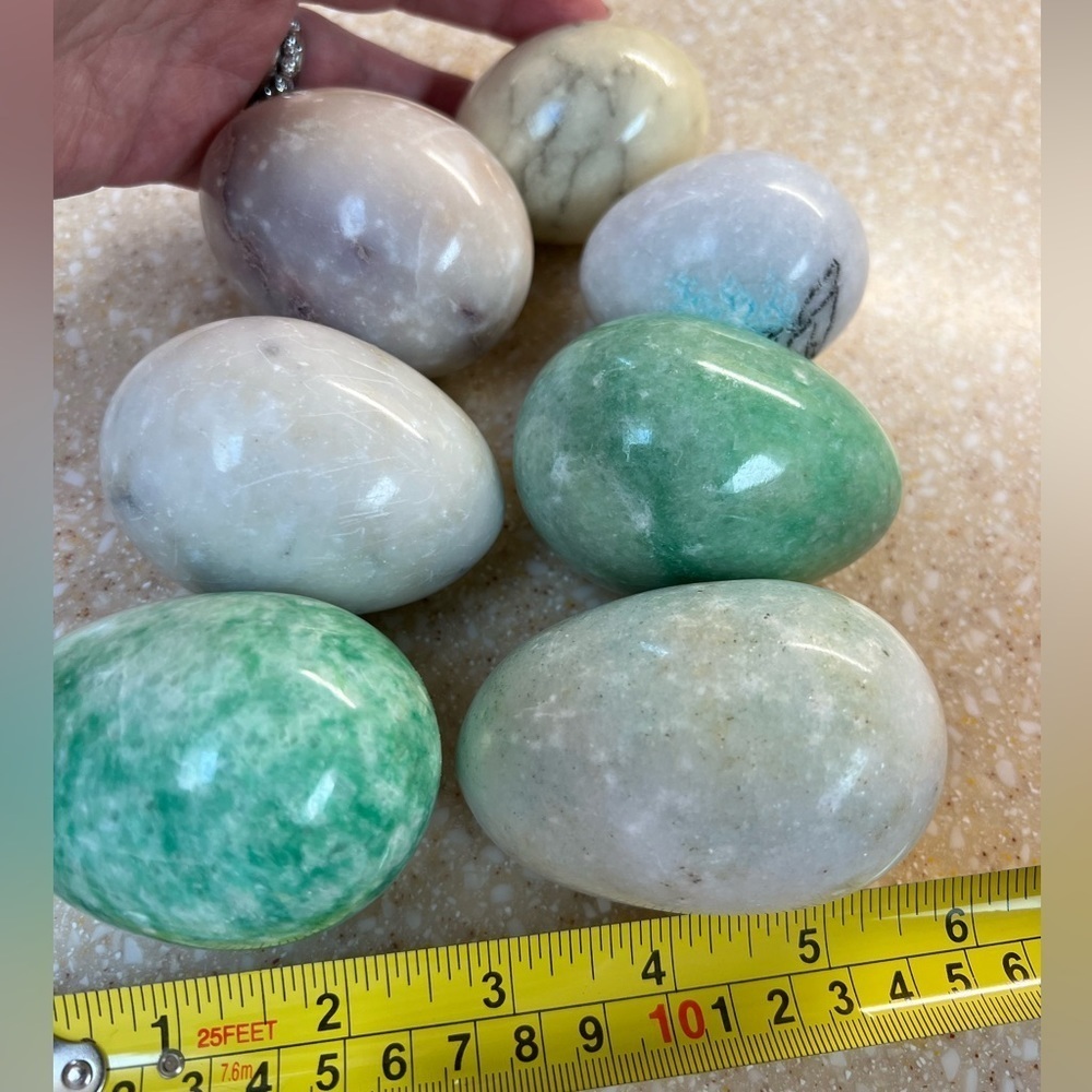Vintage Marble/Stone / Agate/Quartz Etc Rock Egg Lot